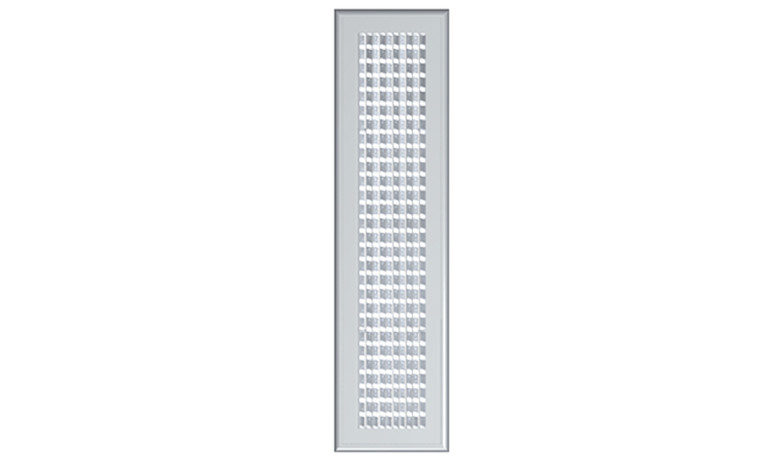EFPFS Linear Diffuser, Mixing Vanes, Aluminum, with Surface Plaster Frame