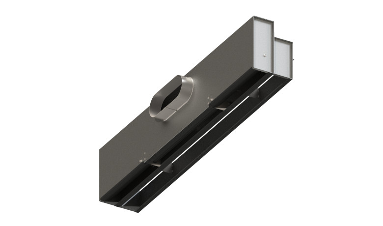 HIDR Plenum Slot, Supply and Return, High Induction, Downblow Section, Steel