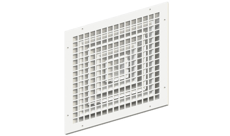 SG500 Diffuser, Louvered Face, Lattice Faceplate, Steel