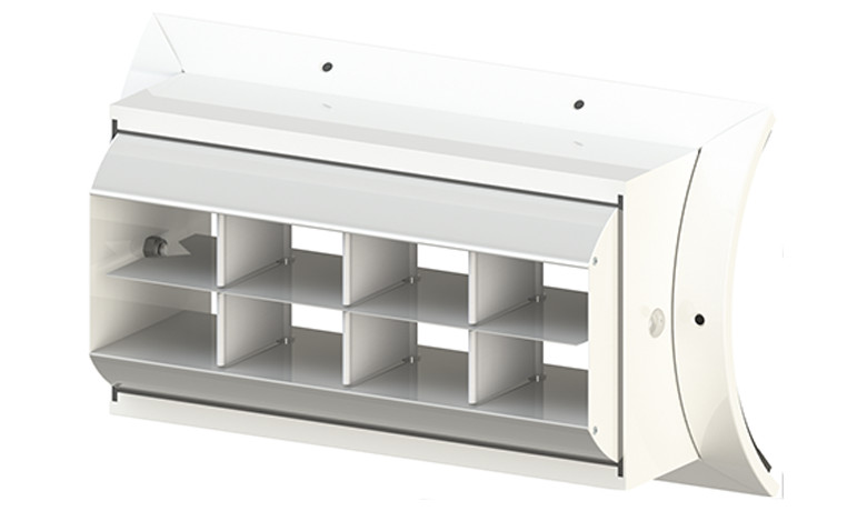 SDMTRJ Radius Spiral Duct Drum Grille Split Vane
