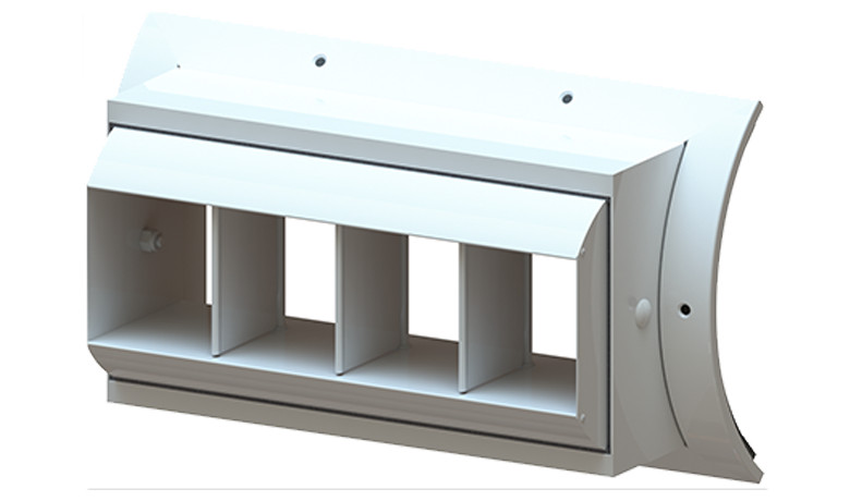 SDSTRJ Radius Spiral Duct Drum Grille Single Vane